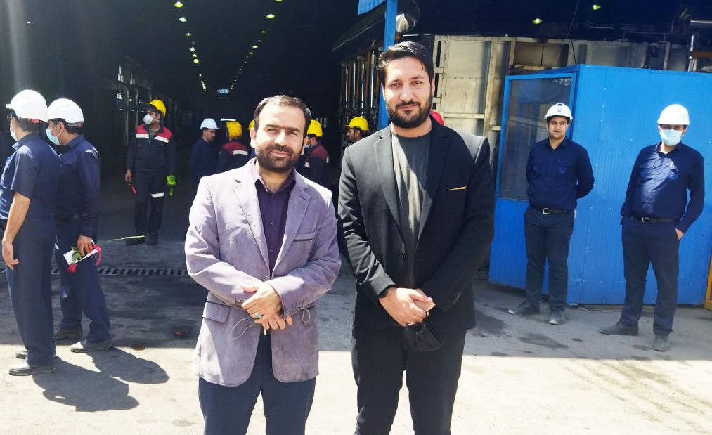 شعرباف شهردار کرمان - بازدید از کارخانه میلگرد